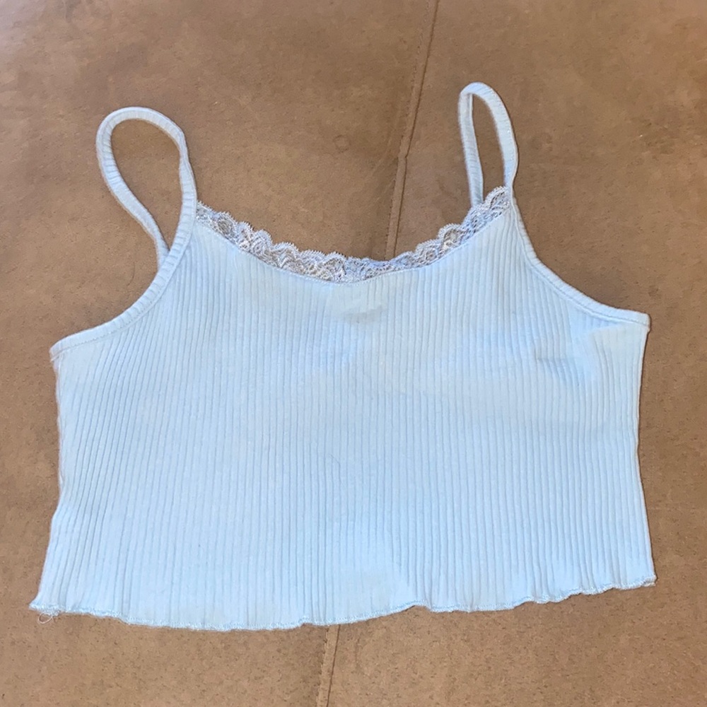 Blue cropped tank